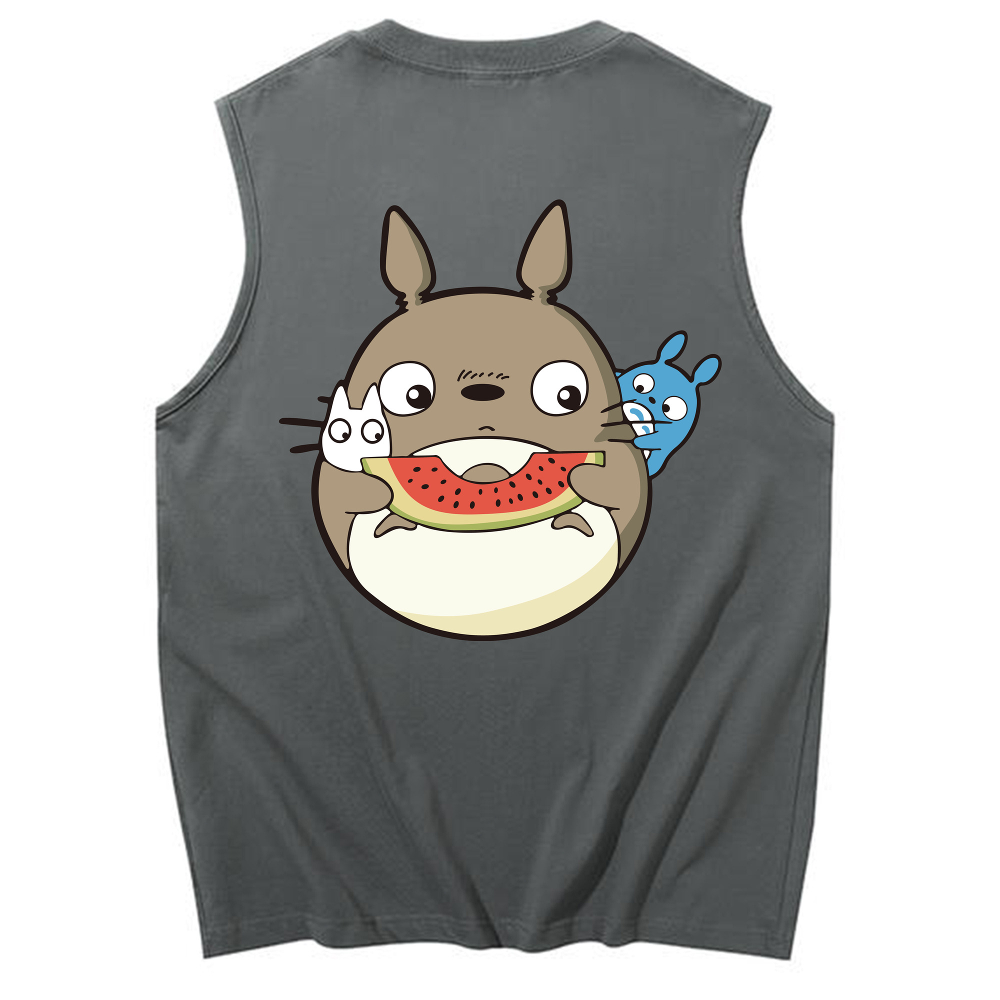 （画像用） となりのトトロ 草壁メイ 草壁サツキ My Neighbor Totoro Satsuki Kusakabe Mei Kusakabe コットン100％タンクトップ（背面プリント）